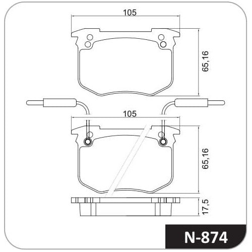 Cobreq Brake Pads for Peugeot 504 Pick Up (Bendi System) 1