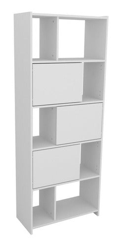 Multi-Purpose Bookshelf with Doors and Niches 14