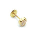 Lili Gold 18k Threaded Nut Earrings Heart Cubic 4mm Li-827 0