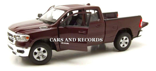 Welly Dodge Ram 2019 New Without Box - Bordo 1/27 2