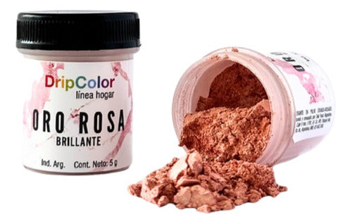 Colorante Comestible Polvo Brillante Oro Rosa Drip Color 0