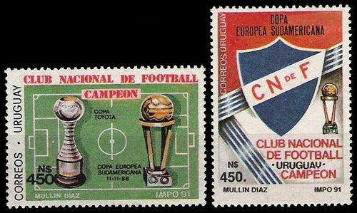 Fútbol - Club Nacional - Uruguay - Serie Mint - Yv 1385-86 0