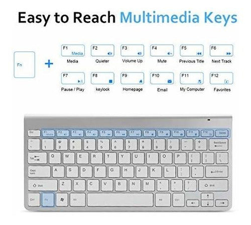 Mini Teclado Inalámbrico Usb Delgado Y Compacto Tableta O Pc 1