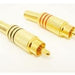 Seikaca 4 RCA Plug Connectors for Extension - Gold Metal 0