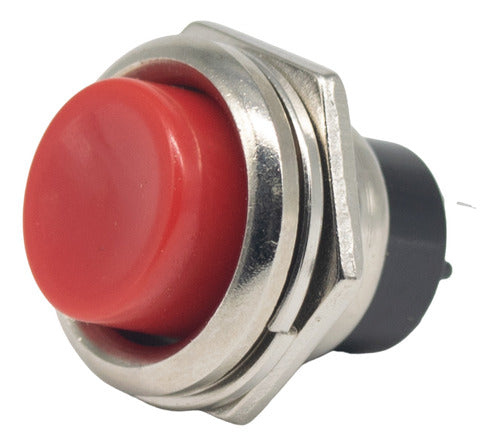 Elumiled Red Push Button (Open Momentary) 2A 1