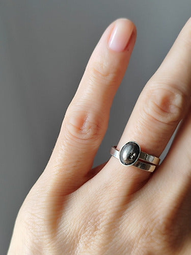 Corao Adjustable Natural Pyrite Ring 6