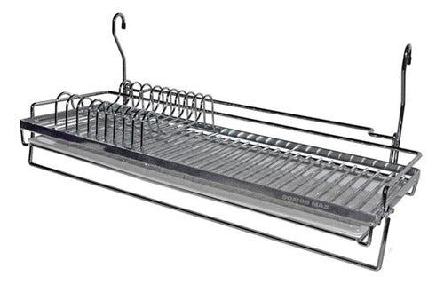 Häfele Chrome Dish Drying Rack with Removable Tray 0