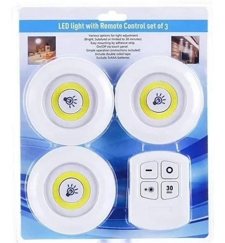 Light Remote Set of 3 Wireless LED Lights with Remote Control 1