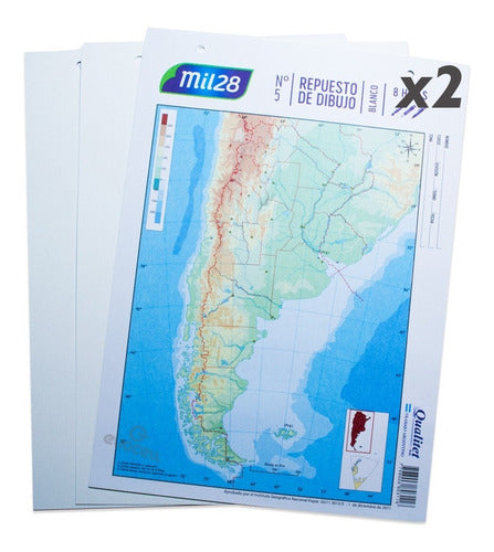 Mil28 Repuesto Dibujo N°5 Blanco Pack X2 0