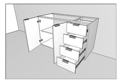 Projeto Gabinete Cozinha Completo Padrão + Plano De Corte 4