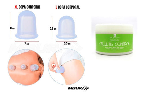 Mburi Sport Set Ventosas Tratamiento Corporal + Crema Control Celulitis 3