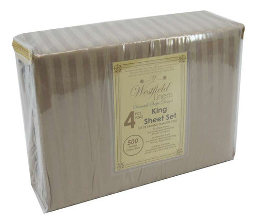 Sabanas King 100 Algodon Color Taupe 0