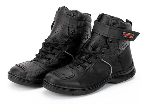 Alter Urban Short Leather Motorcycle Boots with Protection 4