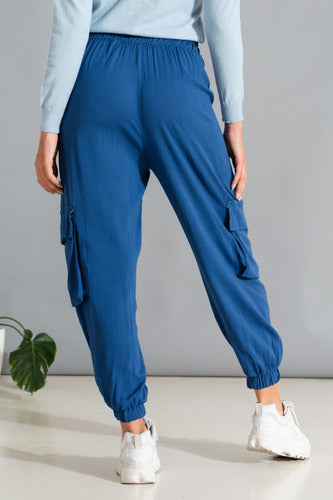 Wide Linen Cargo Babucha Pants (Style 2445) 3