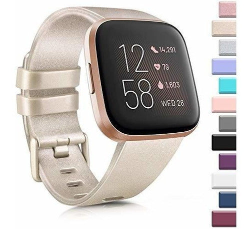 Malla Para Fitbit Versa Champagne Gold / - Small 0