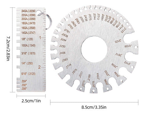 Chapa Espesor Calibre Acero Inoxidable Almacenamiento Manga 2