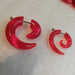 Acrylic Steel Spiral Fake Expander Horn Earrings Piercing 3-4 cm 3