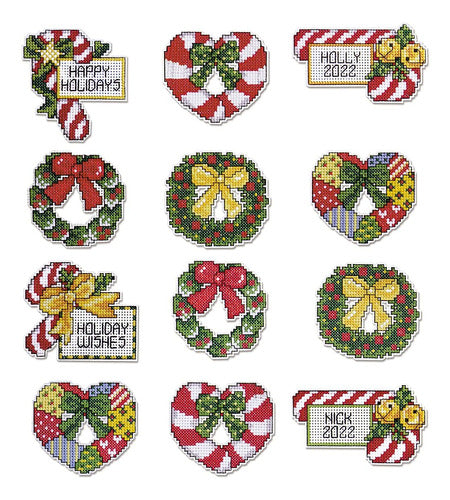 Kit De Ornamentos De Cruz De Navidad, 6,4 Cm X 7,6 Cm Cada U 0