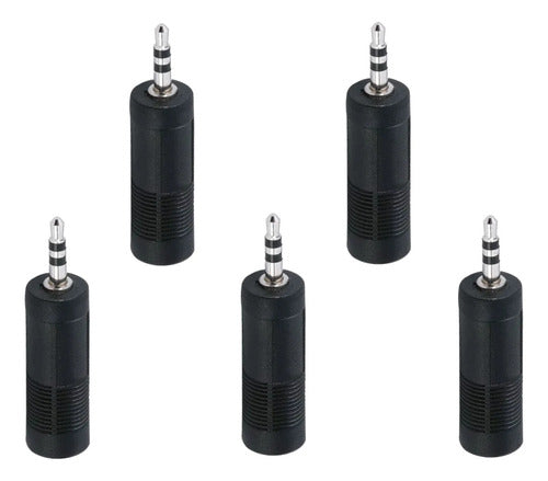 Adapter Miniplug 3.5 Male Stereo / 6.5 Female Mono - Pack of 5 0