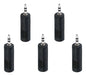 Adapter Miniplug 3.5 Male Stereo / 6.5 Female Mono - Pack of 5 0