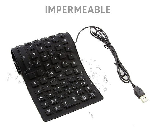 Ledstar Flexible Waterproof Wired Spanish Keyboard USB Dimm 3