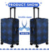 Sweetude Luggage Cover Set 3 Sizes 18 to 28 Rhombus Black Blue 3