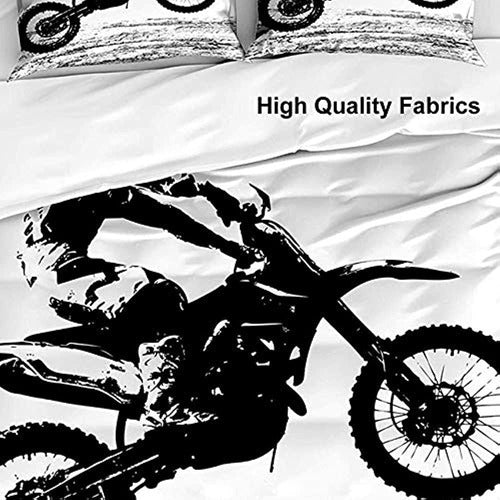 Pintoresco 3d Motocicleta Dirt Bike Ropa De Cama Edredón Fun 2