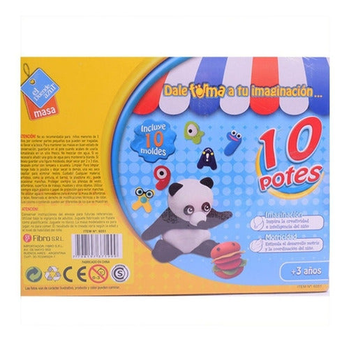 El Duende Azul Masa En Pote Pack X 10 Plastilina Jugar Crear Infantil 1