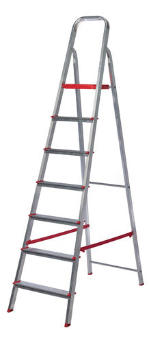 Lüsqtoff Home Ladder 7 Steps 1.90mts Aluminum 0