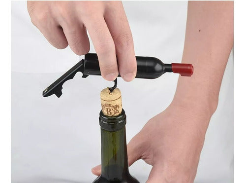 Creative Wine Bottle Magnetic Corkscrew Opener with Imán Souvenir 3