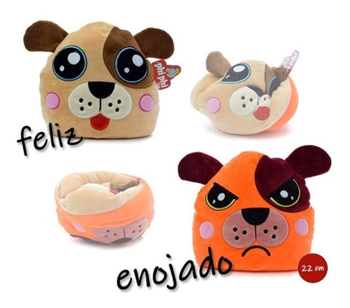 Reversible Plush Animals with Changing Expressions 22cm 9614 1
