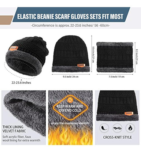 Generic Winter Knit Hat and Neck Warmer 1