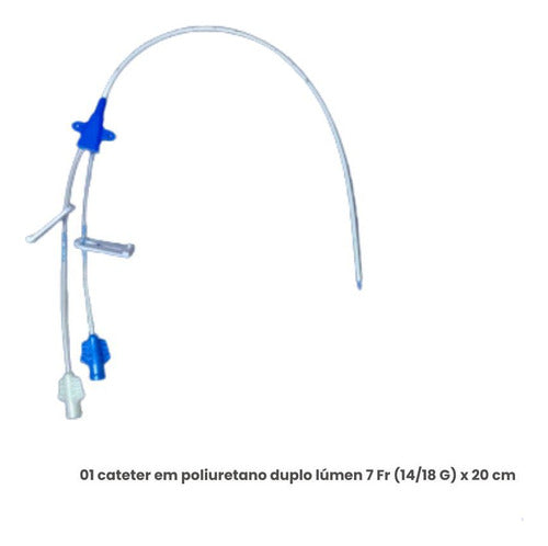 Cateter Venoso Lúmen Duplo ( Cvc ) 7fr X 20cm - 14g/18g 3