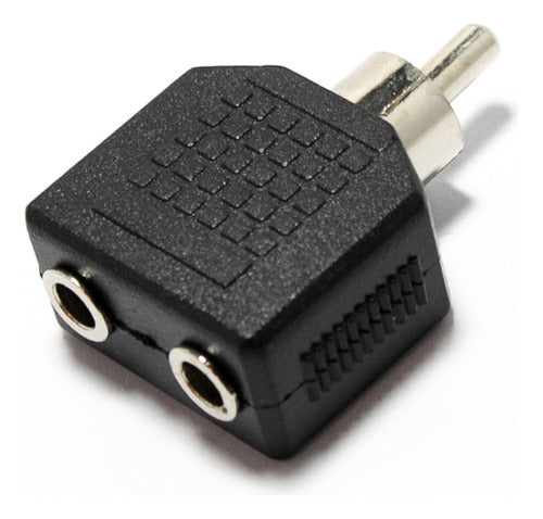 2 Adaptadores 2 Rca Hembra A 1 Rca Macho Splitter Divisor 1