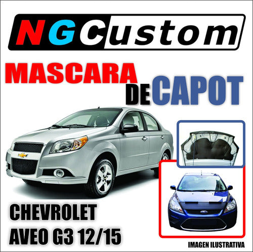 Mascara De Capot Chevrolet Aveo G3 12/15 En Ecocuero 1