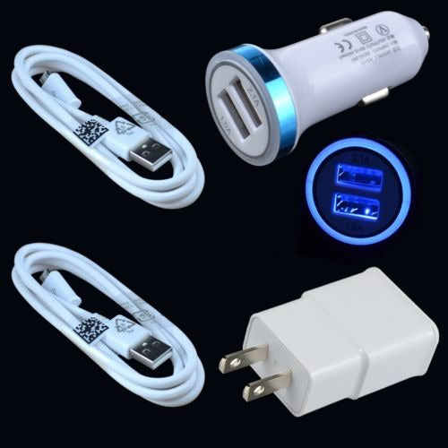 Dual LED Car Adapter + Charger + USB 2.0 Cable 0