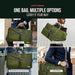 Lucky Travel - 65L Canvas Bag, Gym and Travel Duffle Bag for Men and Women, Foldable Shoulder Bag - Loden Green 3