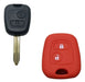 Steering Wheel Cover + 2-Button Red Silicone Key Fob Cover for Peugeot 4