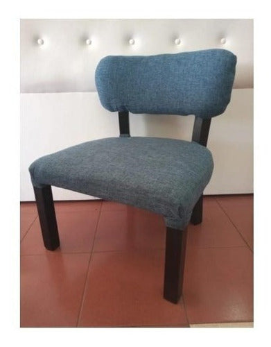 Maté Chair with Wooden Frame - Chenille Upholstery - Mym 6