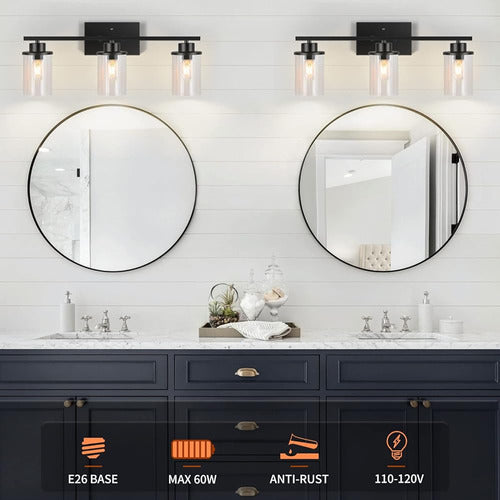 Accesorios De Luces De Tocador De Baño De 3 Luces, Luces De 1