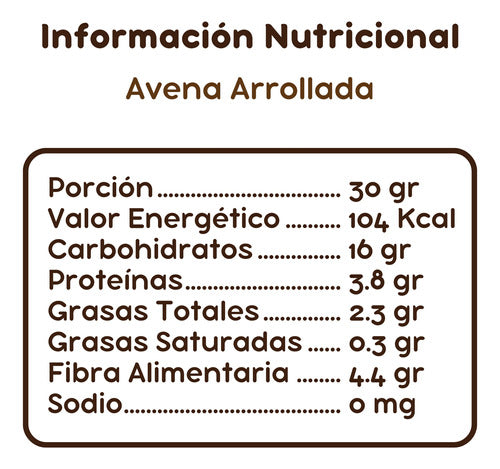 Avena Arrollada Tradicional X 1 Kilo | Origen Chile 2