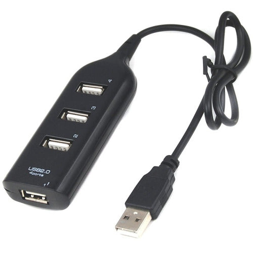 Hub Usb 2.0 De 4 Puertos Tipo Zapatilla Con Cable De 40cm ® 0