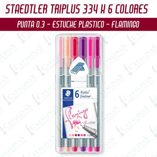 Staedtler Triplus Fineliner 334 Flamingo X6 Col. Microcentro 0