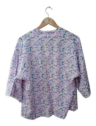 Próximo Floral Print Fibrana Kimono 2