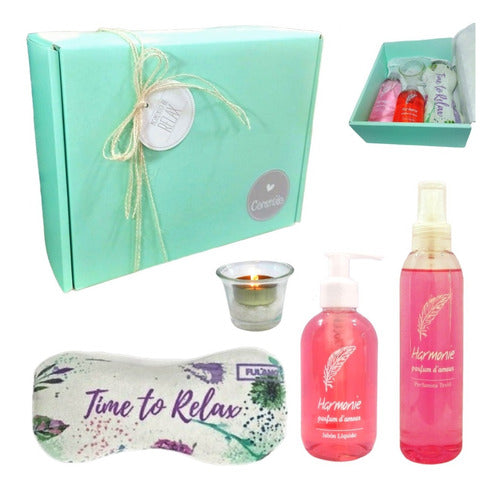 Relax and Unwind with Our Zen Roses Spa Gift Box Set N°47 - Caja Mujer Gift Box Spa Zen Rosas Kit Aroma Set N47 Relax