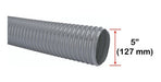 Mangueira Duto Sucção Vácuo Ar Cinza 5 Polegadas - 5 Metros 1