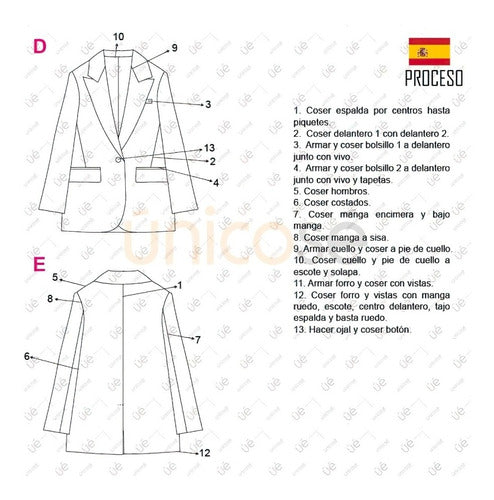 Oversize Women's Blazer Jacket Pattern 2306 1