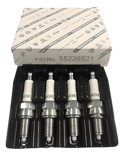 Set of 4 Fiat 1.4 Fire Evo 8v Fiat Spark Plugs Kit 0