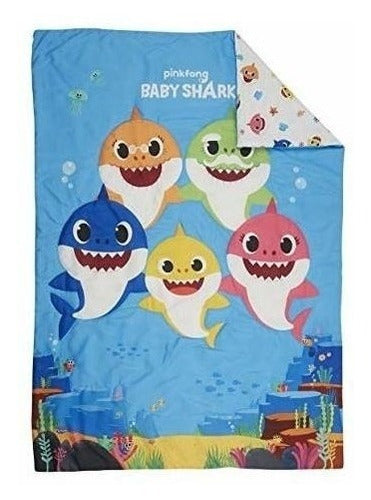 Baby Shark 4-Piece Bed Set for Toddler 1