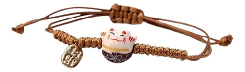 Burdah Lucky Bracelet Maneki-neko Coffee Protection 0